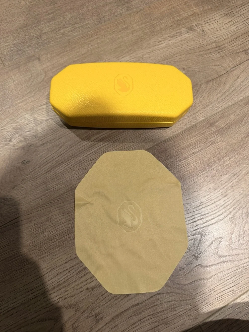 Swarovski Yellow Sunglass Case with Matching Cloth